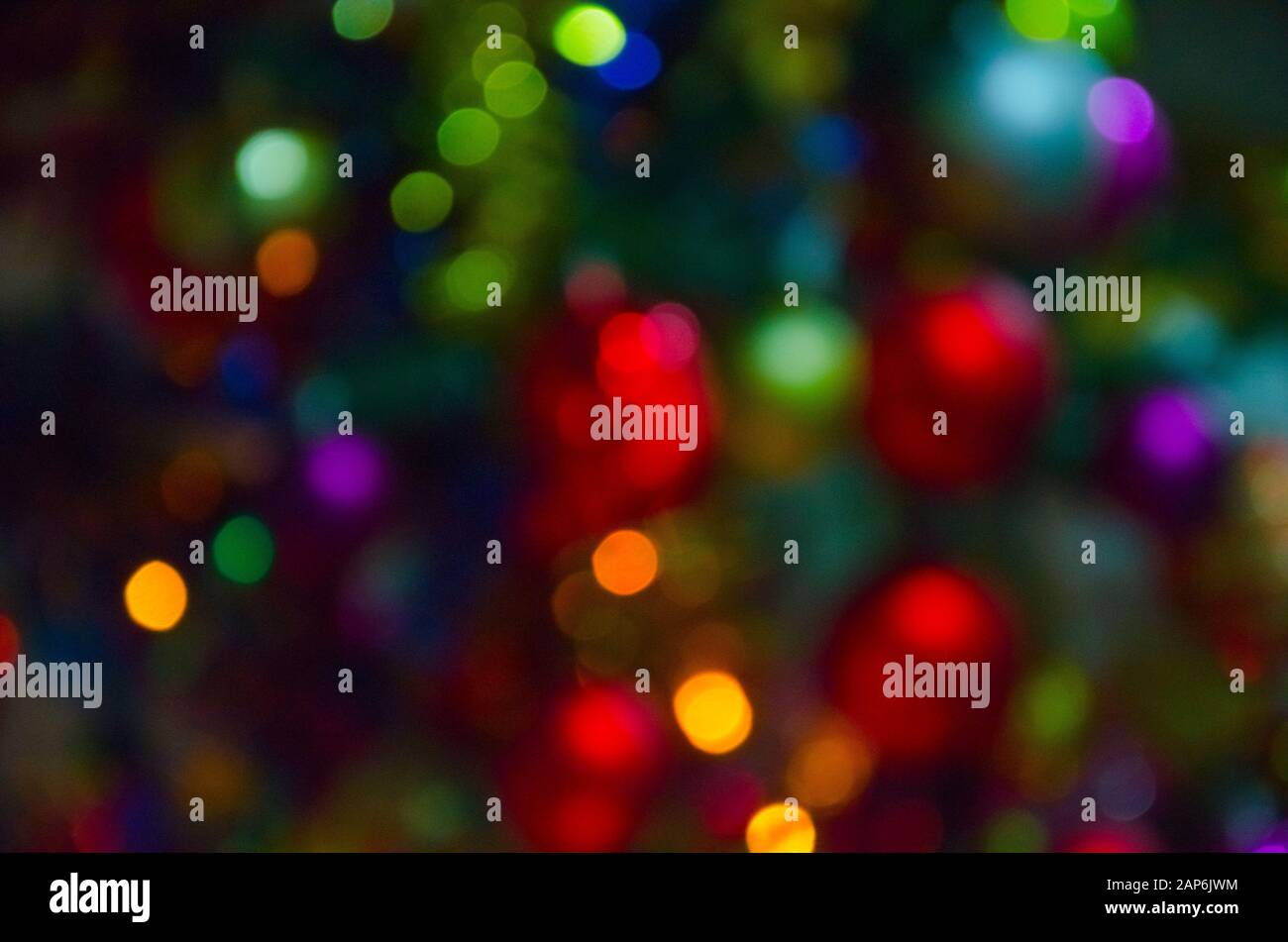 Bunter abstrakter Hintergrund: Bunte Lichter außer Fokus Stockfoto