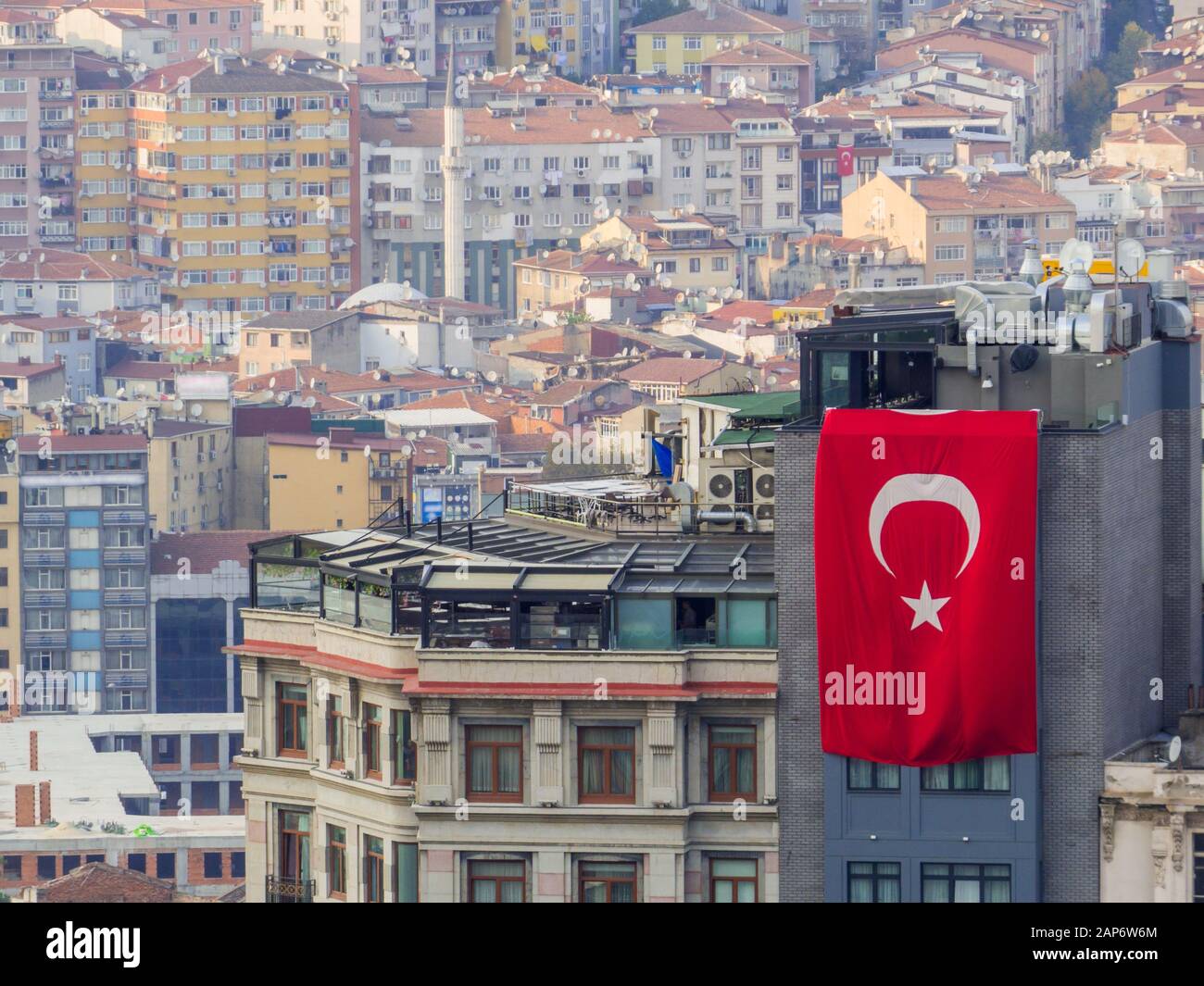 Istanbul, Türkei. Luftbild der Stadt vom Galata-Turm Stockfoto