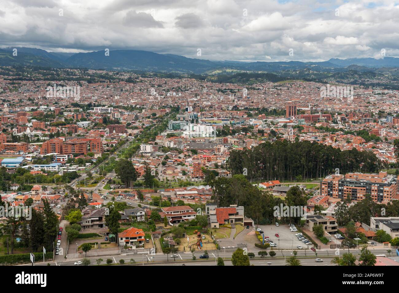 Ansicht der Stadt von Cuenca, Ecuador. Stockfoto