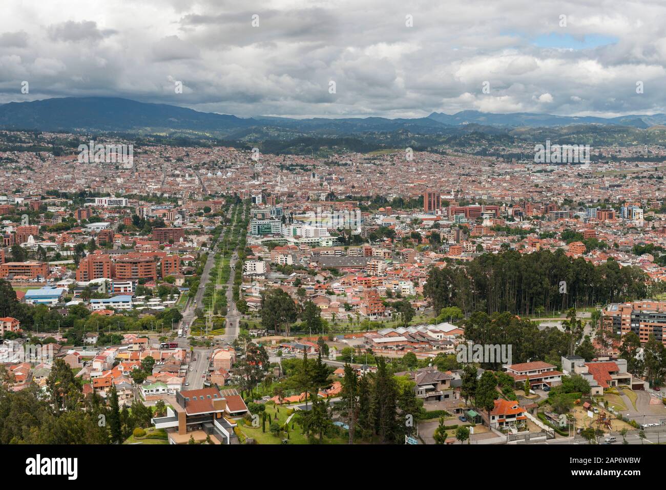 Ansicht der Stadt von Cuenca, Ecuador. Stockfoto