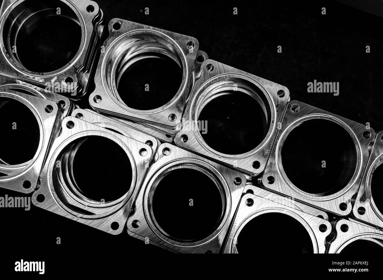 CNC-Gefrästes Billet-Aluminium Stockfoto