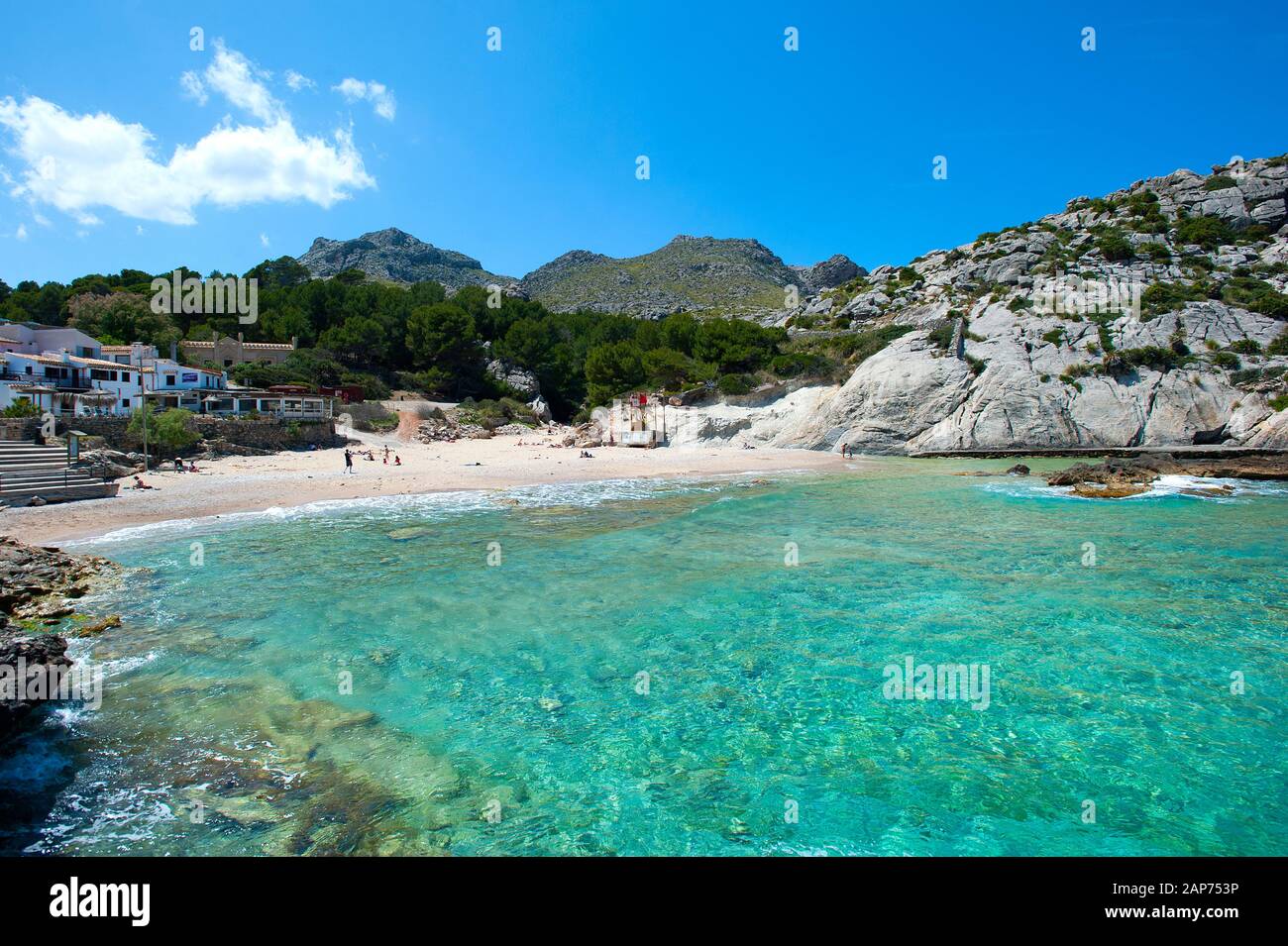 Cala Barques, Cala San Vicente, Pollenca, Mallorca, Balearen, Spanien Stockfoto