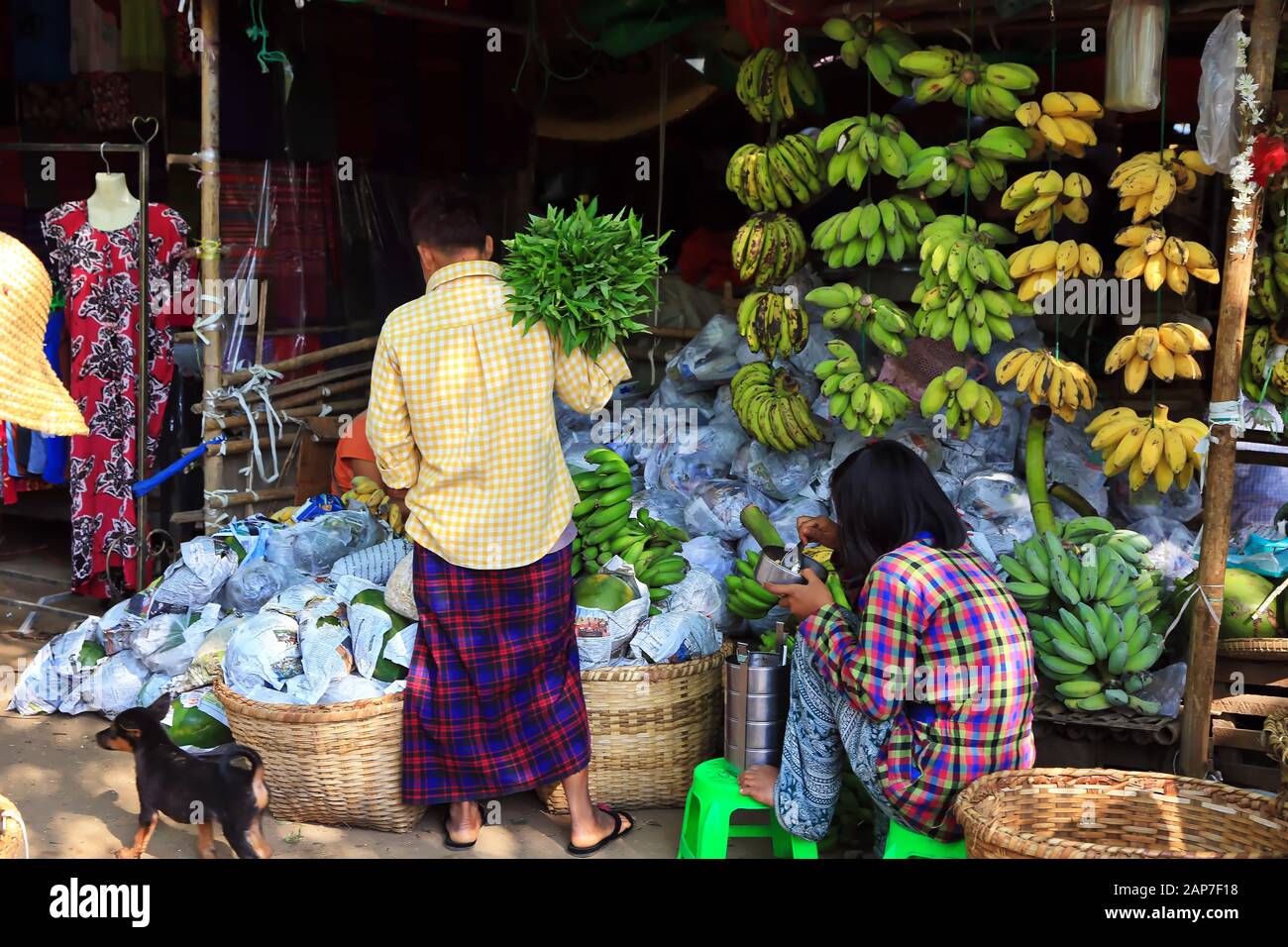Bagan/Myanmar - 03 21 2017: Mani Sithu Market Stockfoto