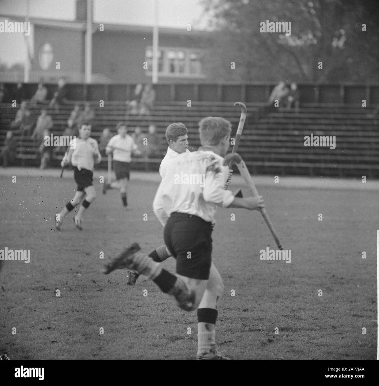 Amsterdam gegen HBC, spielen moment Datum: 17.November 1962 Ort: Amsterdam, Noord-Holland Keywords: Hockey, spielen Momente Stockfoto