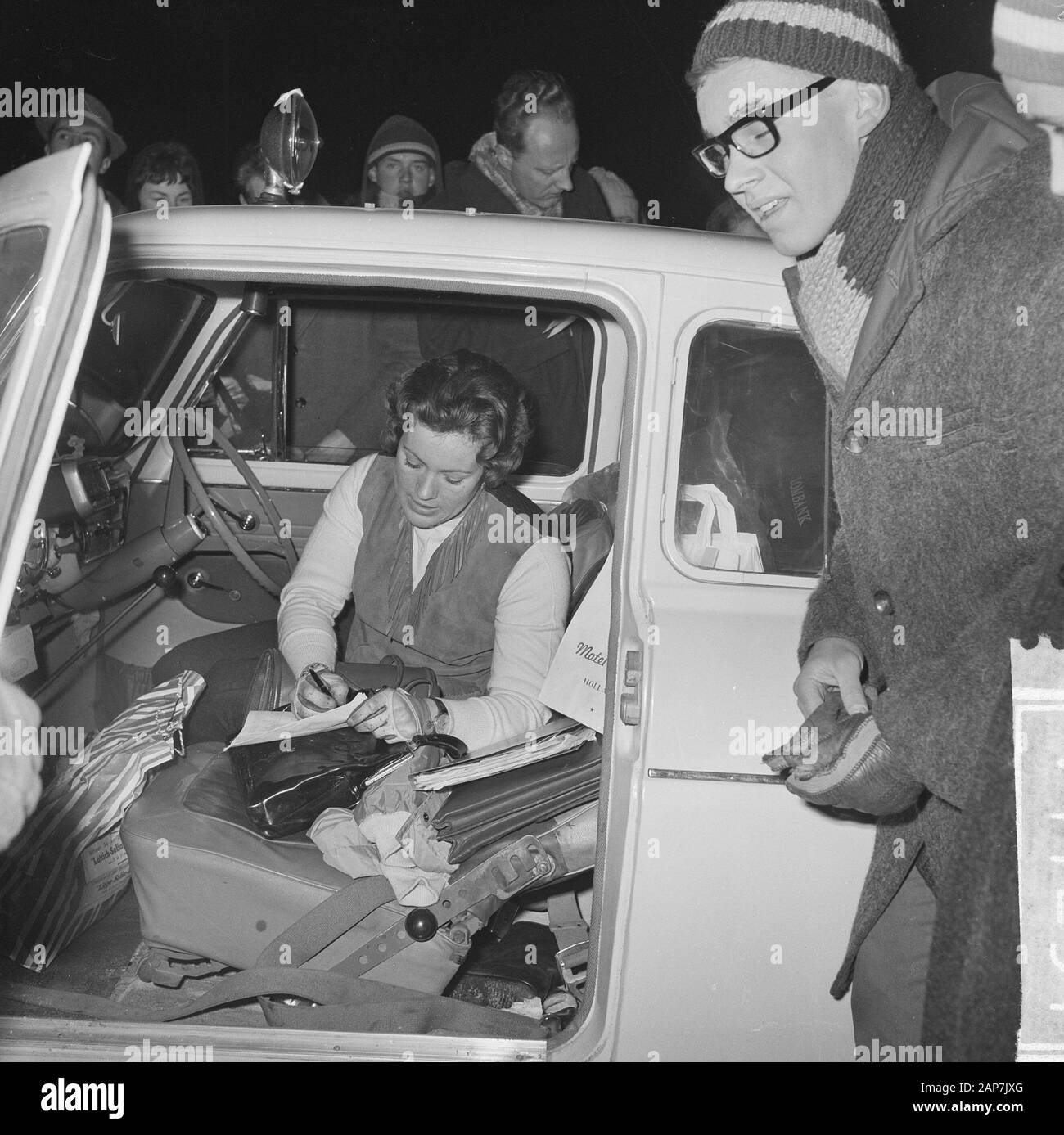 32 Automobille Rallye Monte Carlo, Miss S. Moss aus England mit Ford Datum: 20 Januar 1963 Standort: Großbritannien Persönlicher Name: Ford Stockfoto