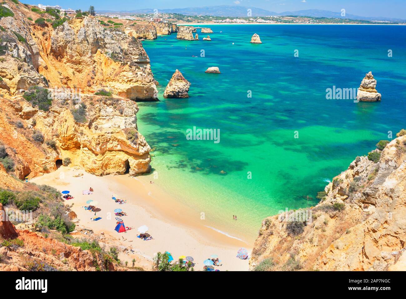 Praia Camilo, Lagos, Algarve, Portugal Stockfoto