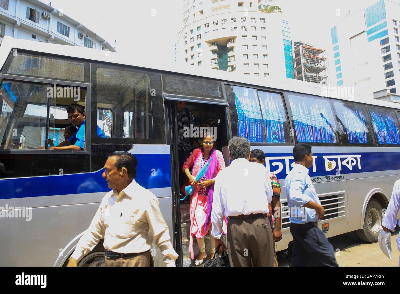 Stadtverkehr in Dhaka, Bangladesch. Stockfoto