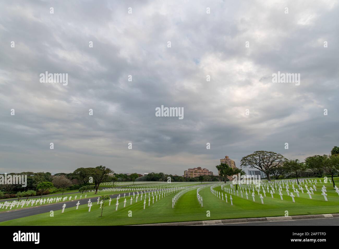 Manila American National Cemetery and Memorial. Ehrung derjenigen, die während des 2. Weltkriegs im Pazifiktheater kämpften und starben Stockfoto