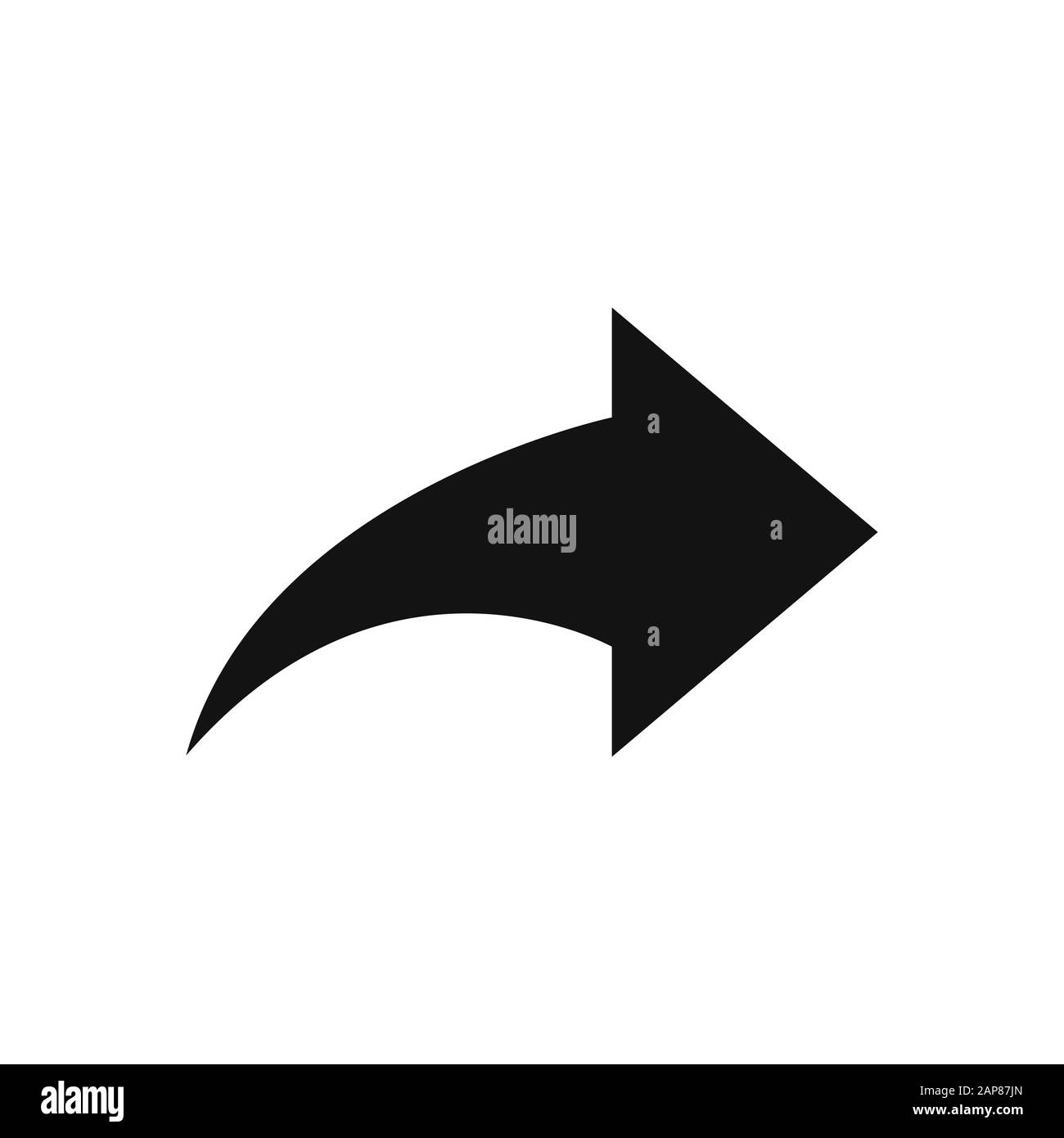 Pfeil-vorwärts-Symbol in modernem Design für Website und mobile App Stock Vektor