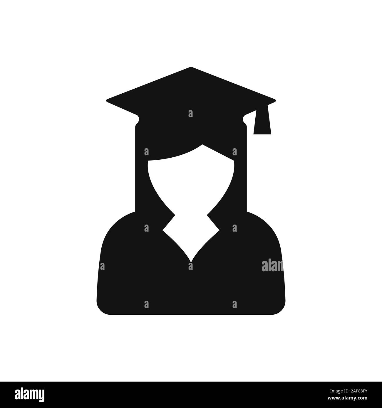 Vektorsymbol für Studenten mit Hochschulabschluss in modernem Design für Websites und mobile Anwendungen Stock Vektor