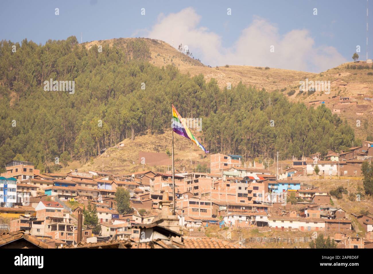 Panorama der Stadt Cusco Peru Stockfoto