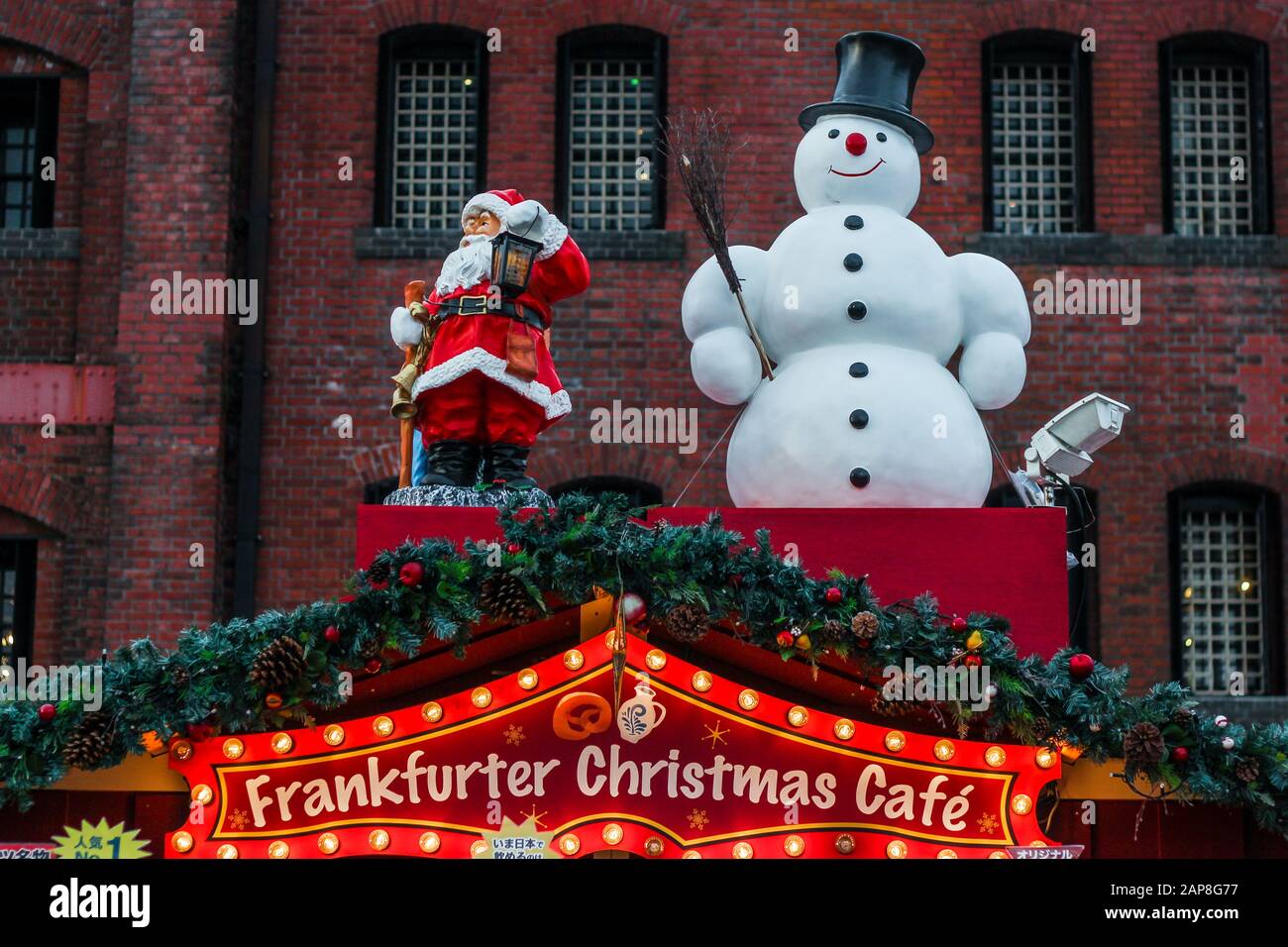 Yokohama Red Brick Warehouse, Weihnachtsmarkt, Japan Stockfoto