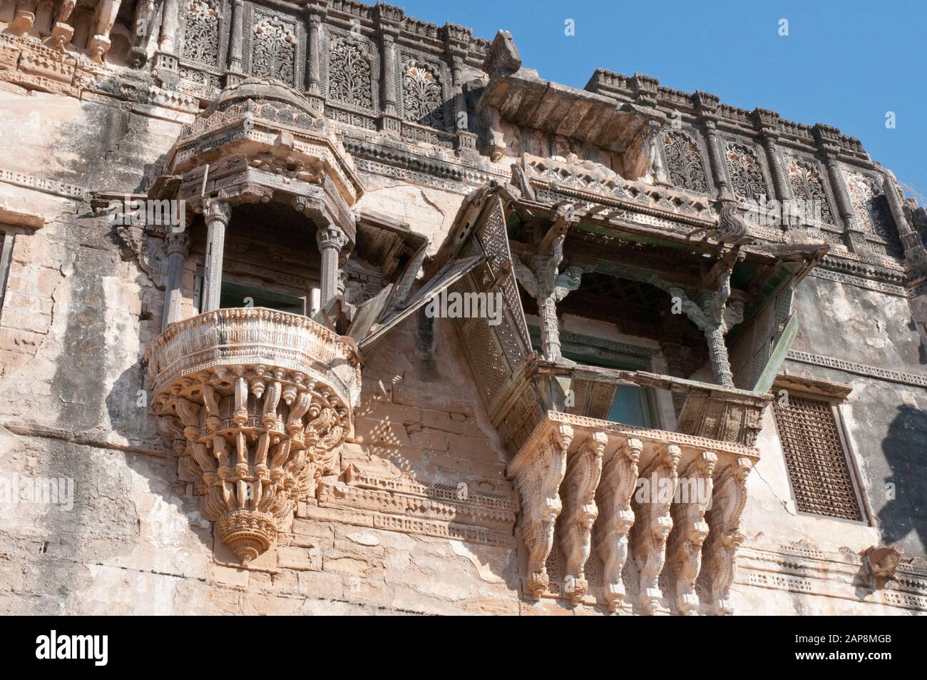 Aina Mahal Palast in Bhuj, regionale Hauptstadt von Kutch in Gujarat, Westindien Stockfoto