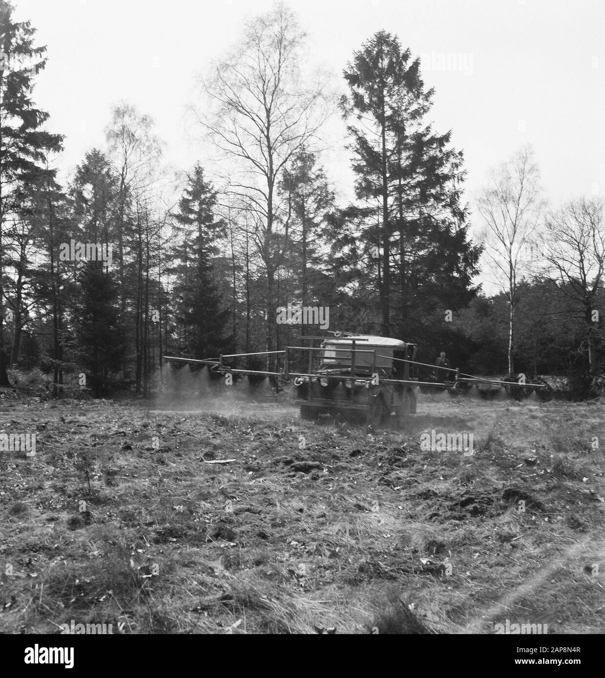 Wälder, Spritzsysteme, Autos Datum: Undatierte Stichwörter: Autos, Wälder, Spritzanlagen Stockfoto