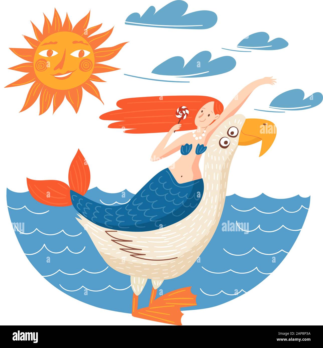 Möwe schwimmer Stock-Vektorgrafiken kaufen - Alamy