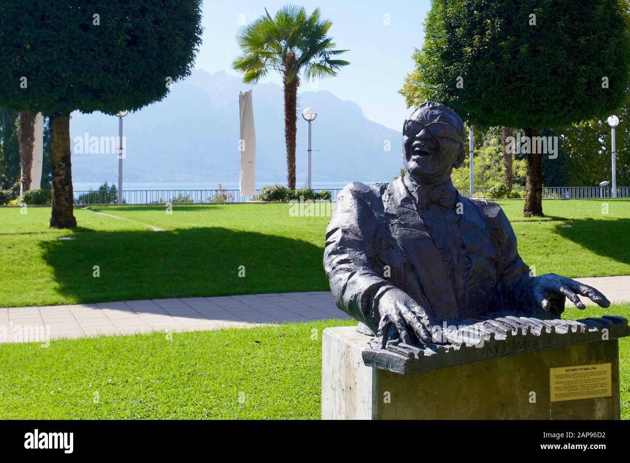 Ray Charles von Marco Zeno. Genfersee, Montreux, Kanton Waadt, Schweiz. Stockfoto