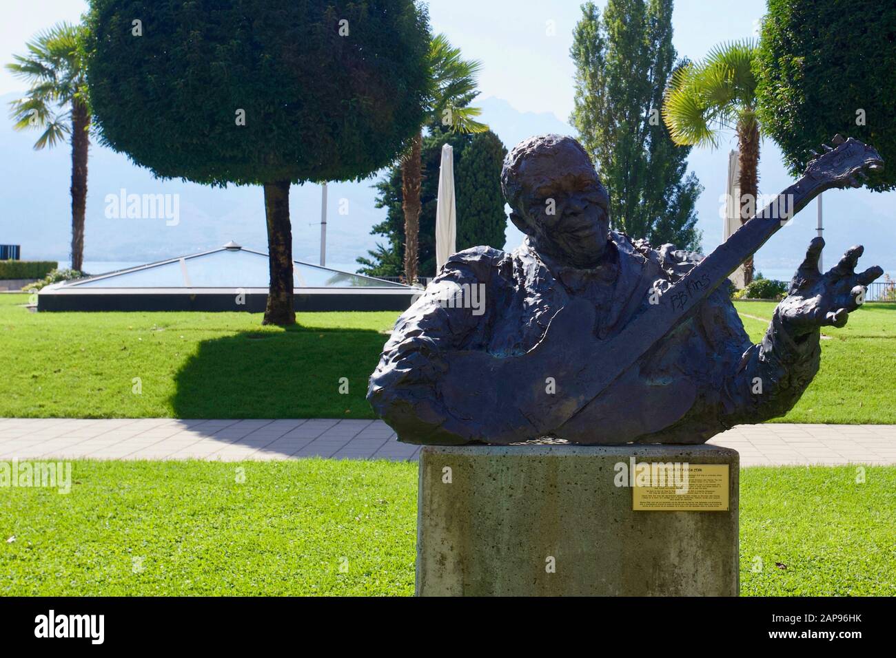 B. B. König von Marco Zeno. Genfersee, Montreux, Kanton Waadt, Schweiz. Stockfoto