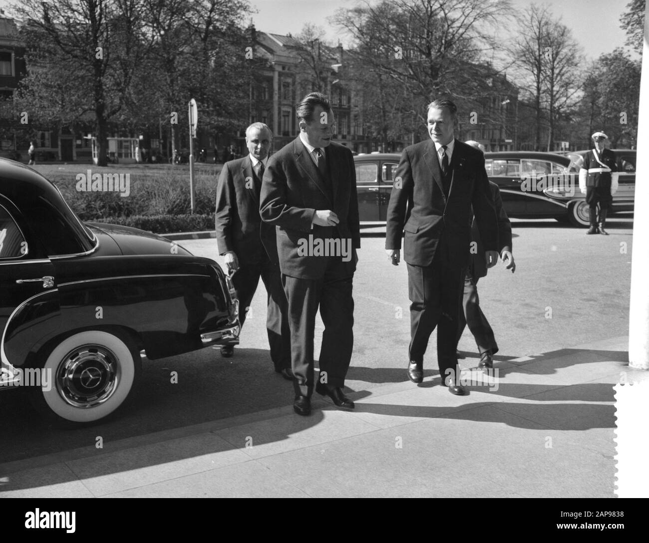 Der Westberliner Bürgermeister Willy-Brandt spricht in Utrechter Datum: 14. april 1959 Stockfoto