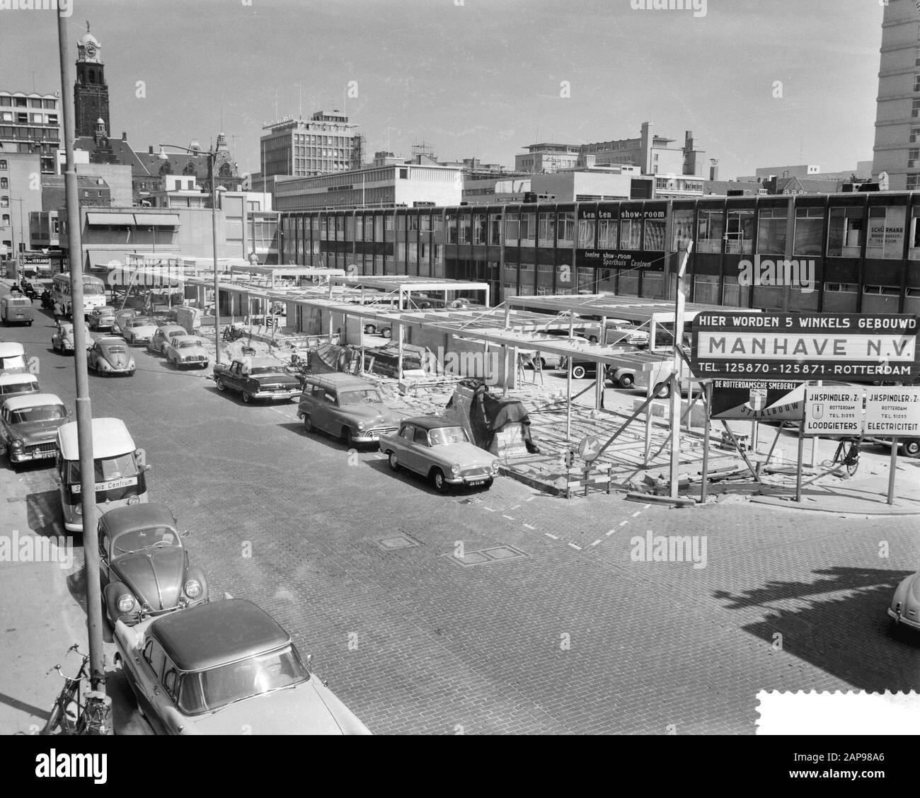 Baugeschäfte in Rotterdam Datum: 26. Mai 1959 Stockfoto