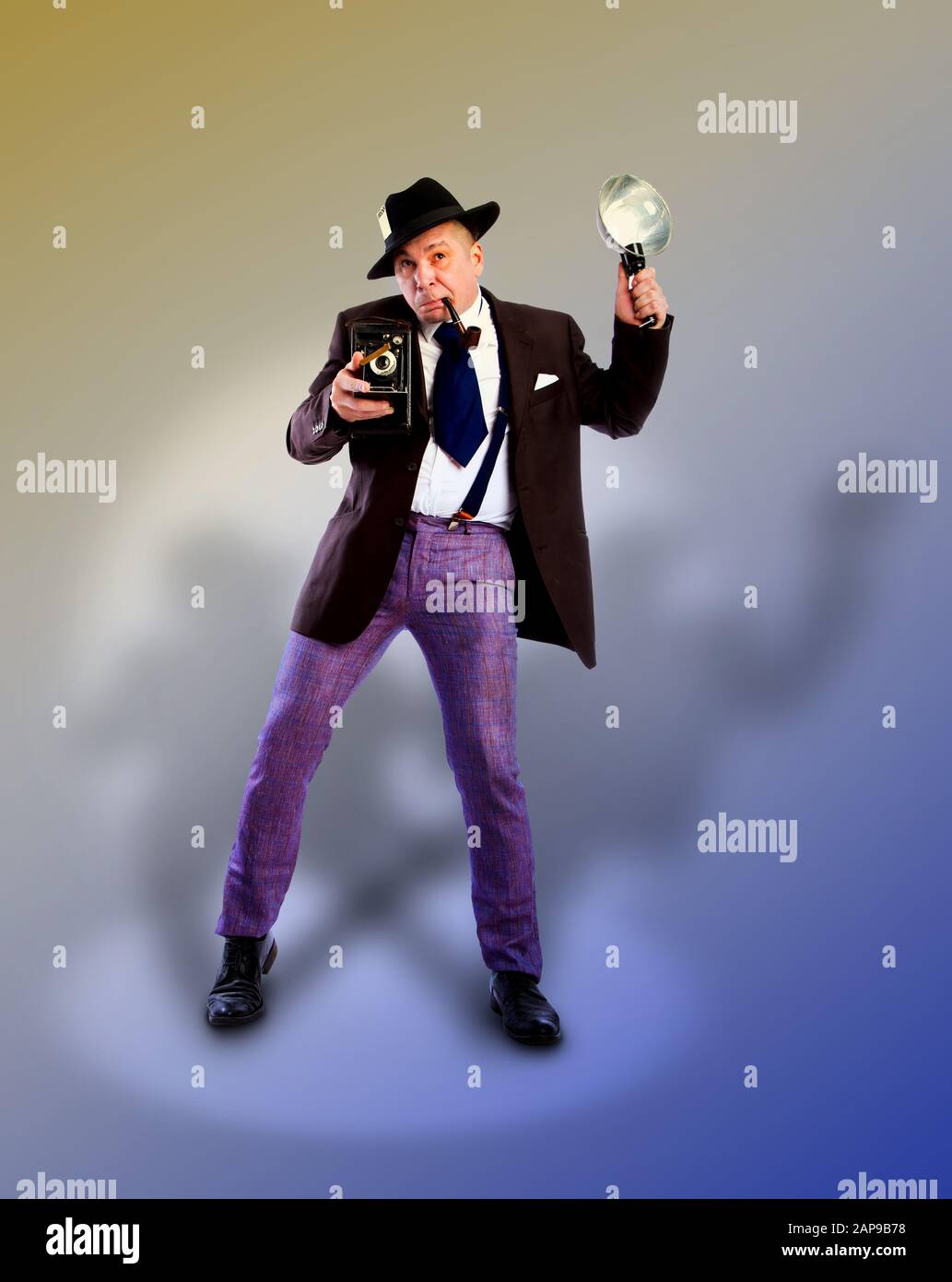 Alter Pressefotograf Stockfoto