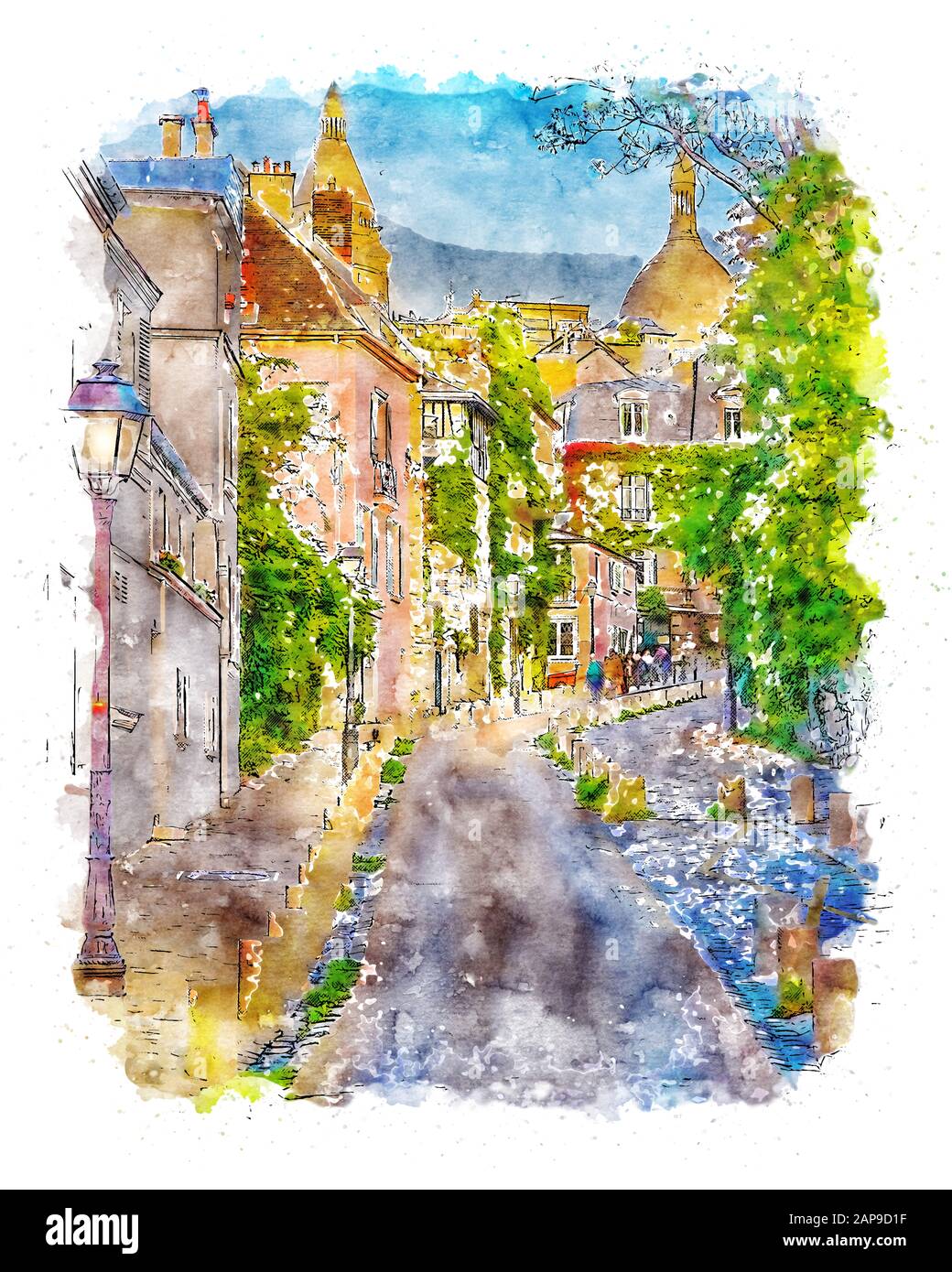 Pariser Straßen und Stadtbild Stockfoto