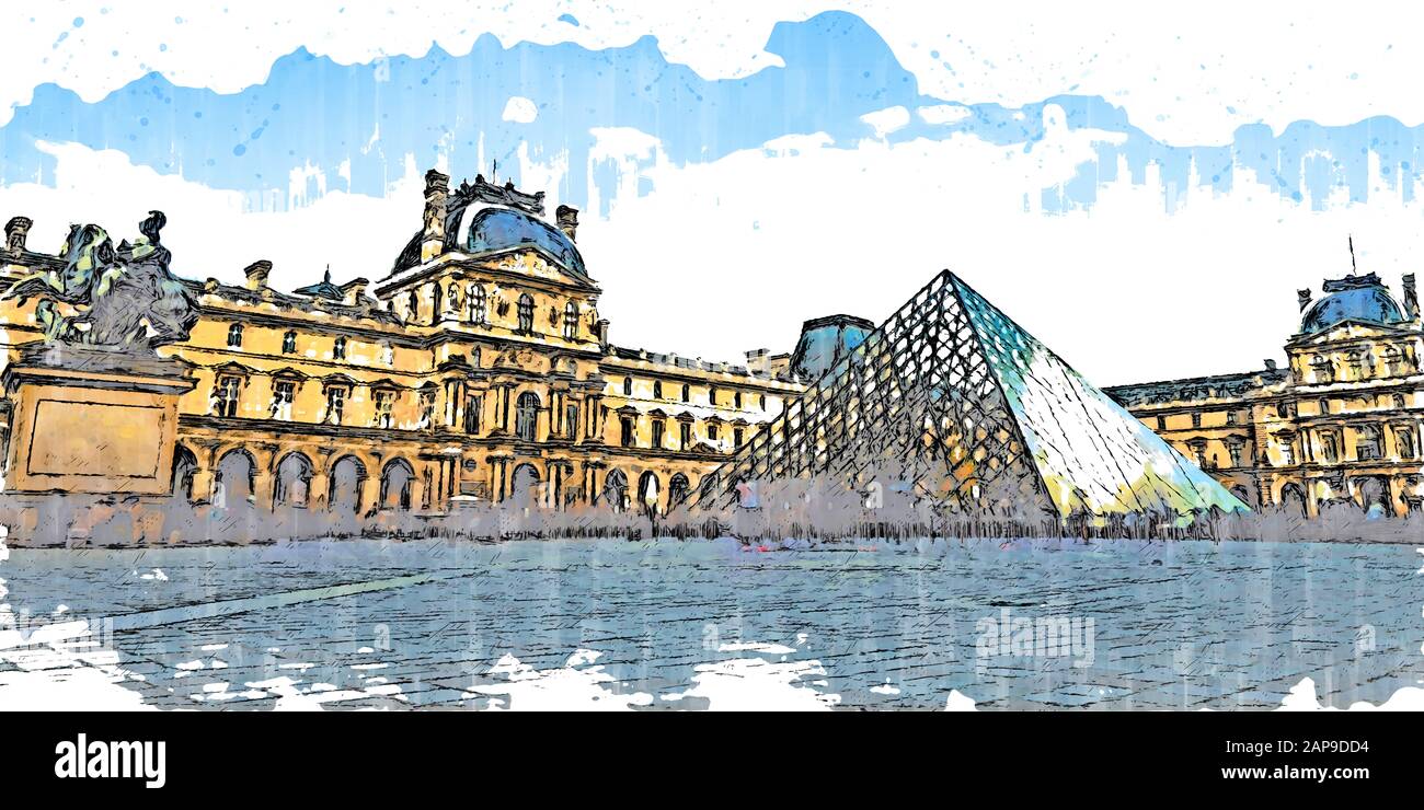 Pariser Straßen und Stadtbild Stockfoto