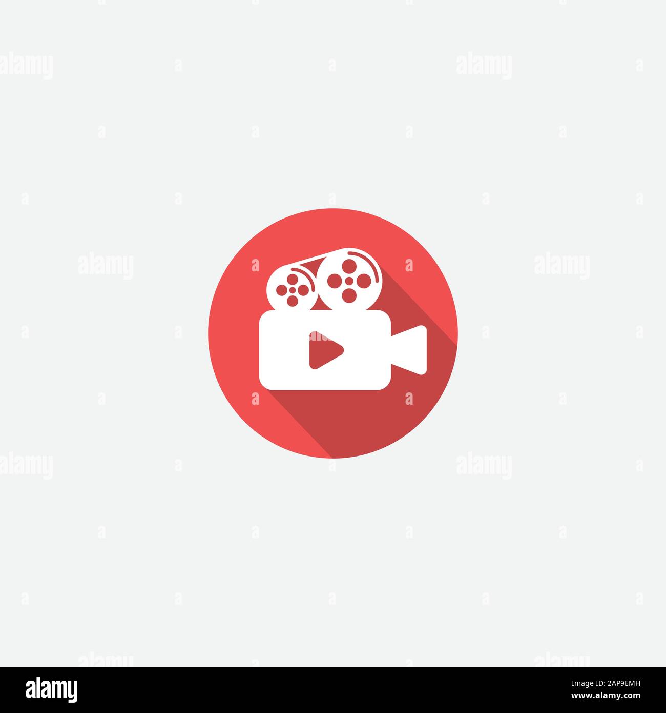 Symbol für Videorekorder Vektorgrafiken, Kamera-Moviesymbol, Videozeichen, Kinosymbol, Flachsymbol für Videokameras, Grafikdesign für Videokameras Stock Vektor