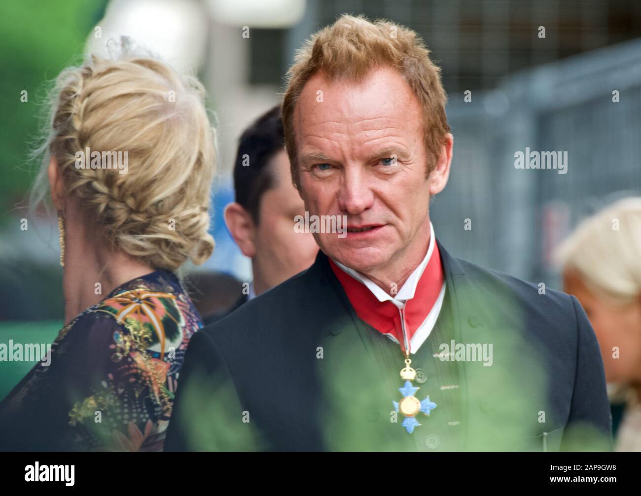 Stockholm, SCHWEDEN - 15. JUNI 2017: Gordon Matthew Thomas Summer, DER BEI Der Verleihung des Polar Music Prize Als Gewinner des Preises FESTSTAND. Stockfoto