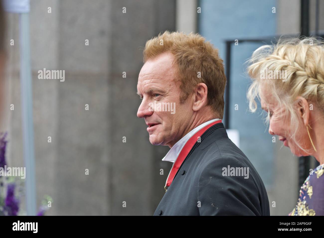 Stockholm, SCHWEDEN - 15. JUNI 2017: Gordon Matthew Thomas Summer, DER BEI Der Verleihung des Polar Music Prize Als Gewinner des Preises FESTSTAND. Stockfoto