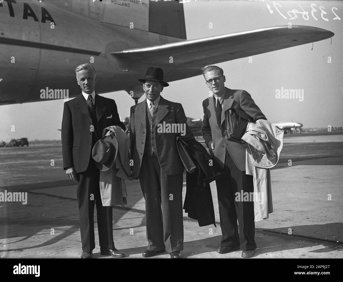 Bürgermeister Dailly zu Moskau Datum: 5. September 1947 Ort: Moskau Schlüsselwörter: Bürgermeister persönlicher Name: Ailly, Arnold Jan d' Stockfoto