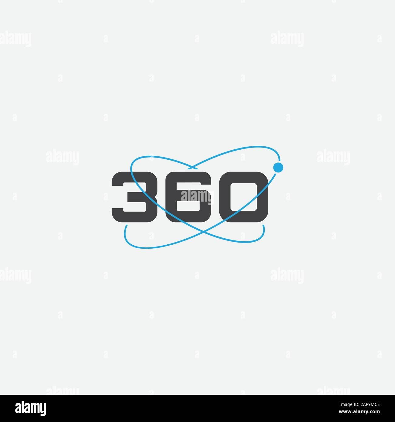 360-View-Symbol Grafikdesign Schablonenvektor, 360-Grad-Winkel-Symbol in modischem Flachstil, Symbolvektor der 360-Grad-App für 360-Flächen-Ansicht Stock Vektor