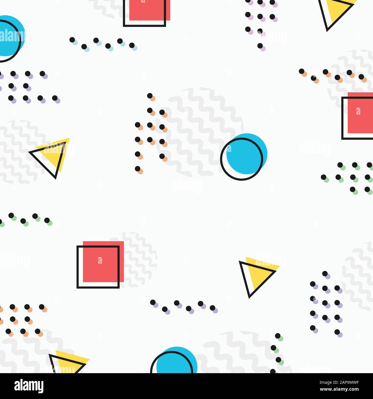 Abstraktes, farbenfrohes geometrisches Muster mit dekorativem Hintergrund mit halber Punktfarbe. Verwendung für Werbung, Poster, Vorlage, Design, Cover. Illustration Vector eps10 Stock Vektor