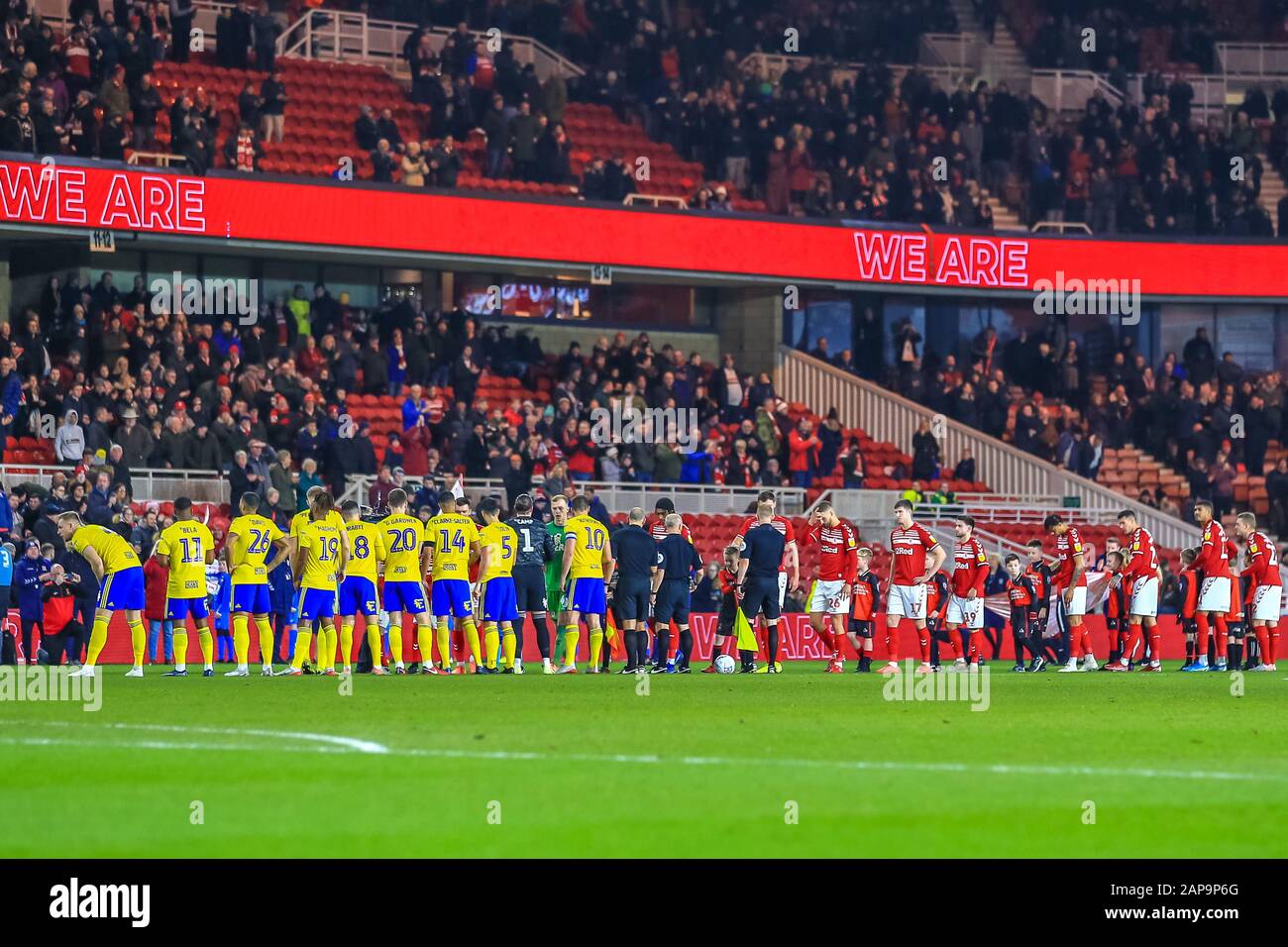 21. Januar 2020, Riverside Stadium, Middlesbrough, England; Sky Bet Championship, Middlesbrough V Birmingham City: Die Träume sind fast Zeit für den Start Stockfoto