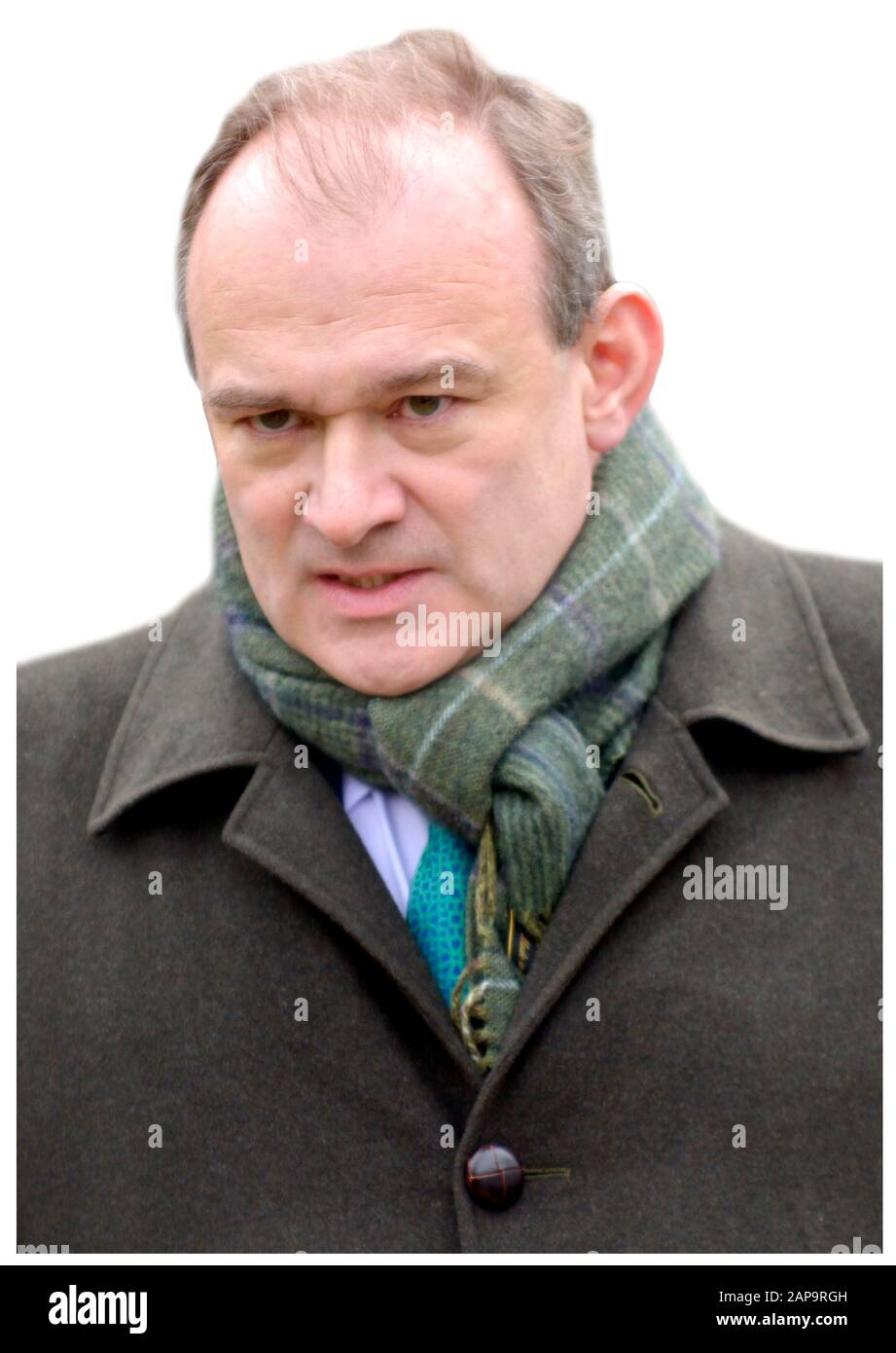 Ed Davey MP (LibDem: Kingston und Surbiton) auf College Green, Westminster, Jan 29 2019 Stockfoto