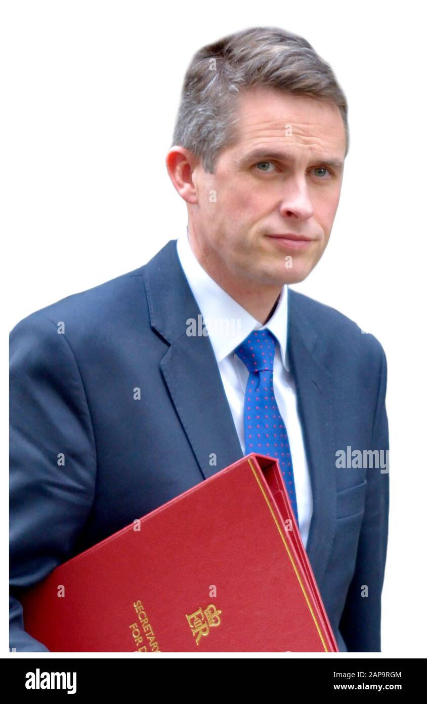 Gavin Williamson MP, Staatssekretär für Verteidigung, so dass eine Kabinettssitzung zu discus Brexit, Downing Street 29. Jan 2019 Stockfoto