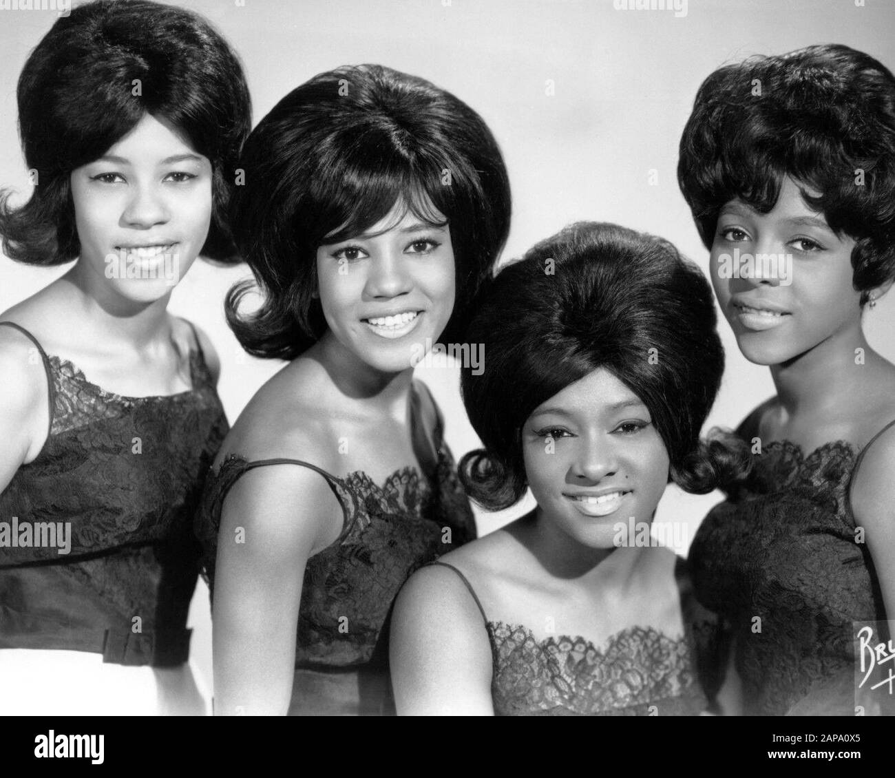 Das KRISTALLE Werbefoto der amerikanischen Girlgroup im Jahr 1963 Stockfoto