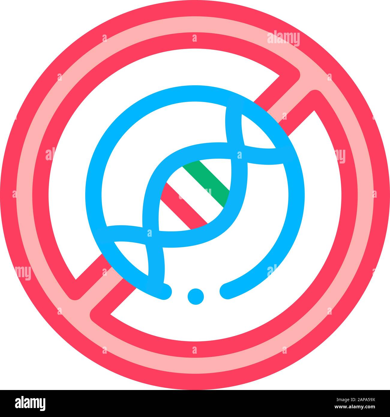 Molekül durchgestrichene Symbol Vektor Kontur Abbildung Stock Vektor