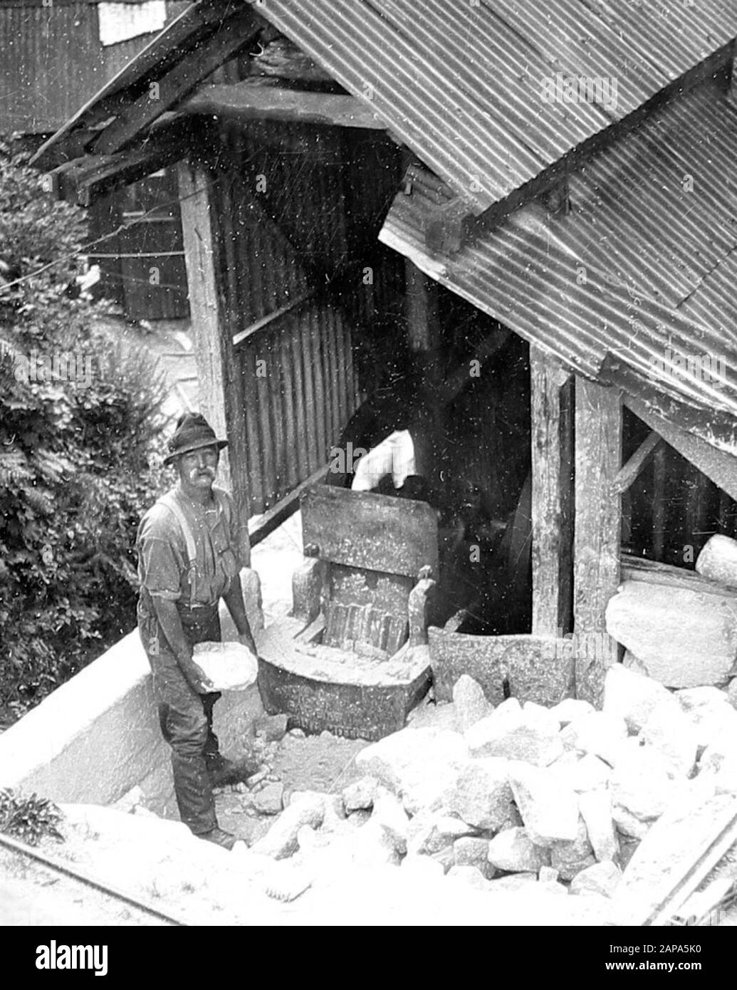 Tregargus China Clay Quarry, St Stephen, Cornwall, Anfang der 1900er Jahre Stockfoto