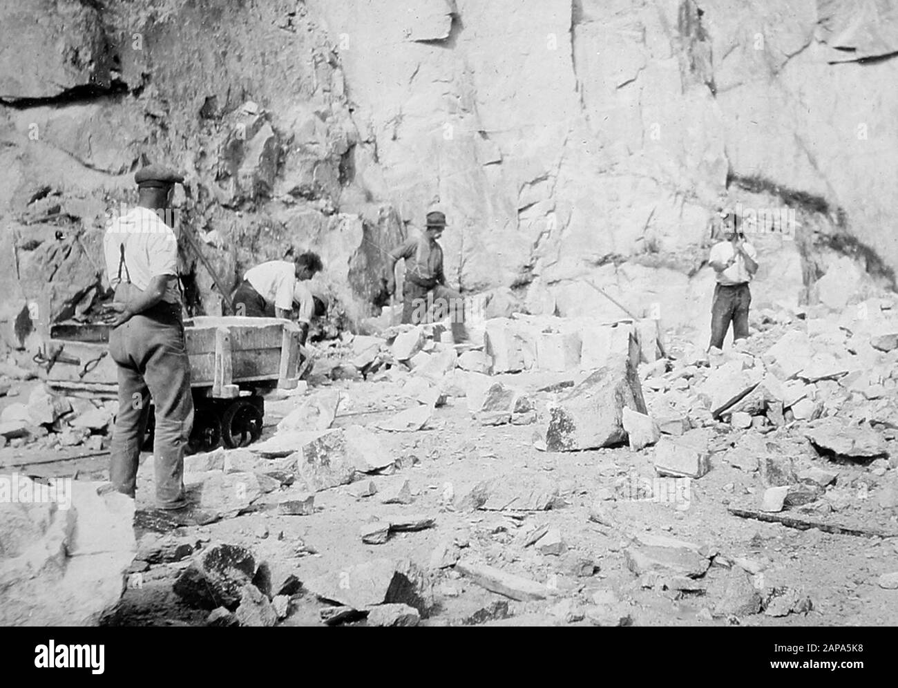 Tregargus China Clay Quarry, St Stephen, Cornwall, Anfang der 1900er Jahre Stockfoto
