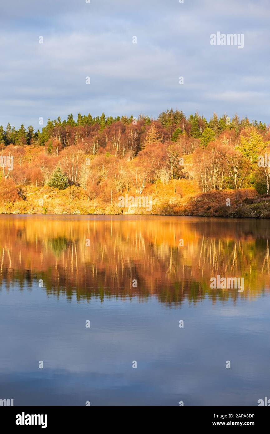 Llyn Elsi, Betws Coed, Wales bei Sonnenuntergang. Stockfoto