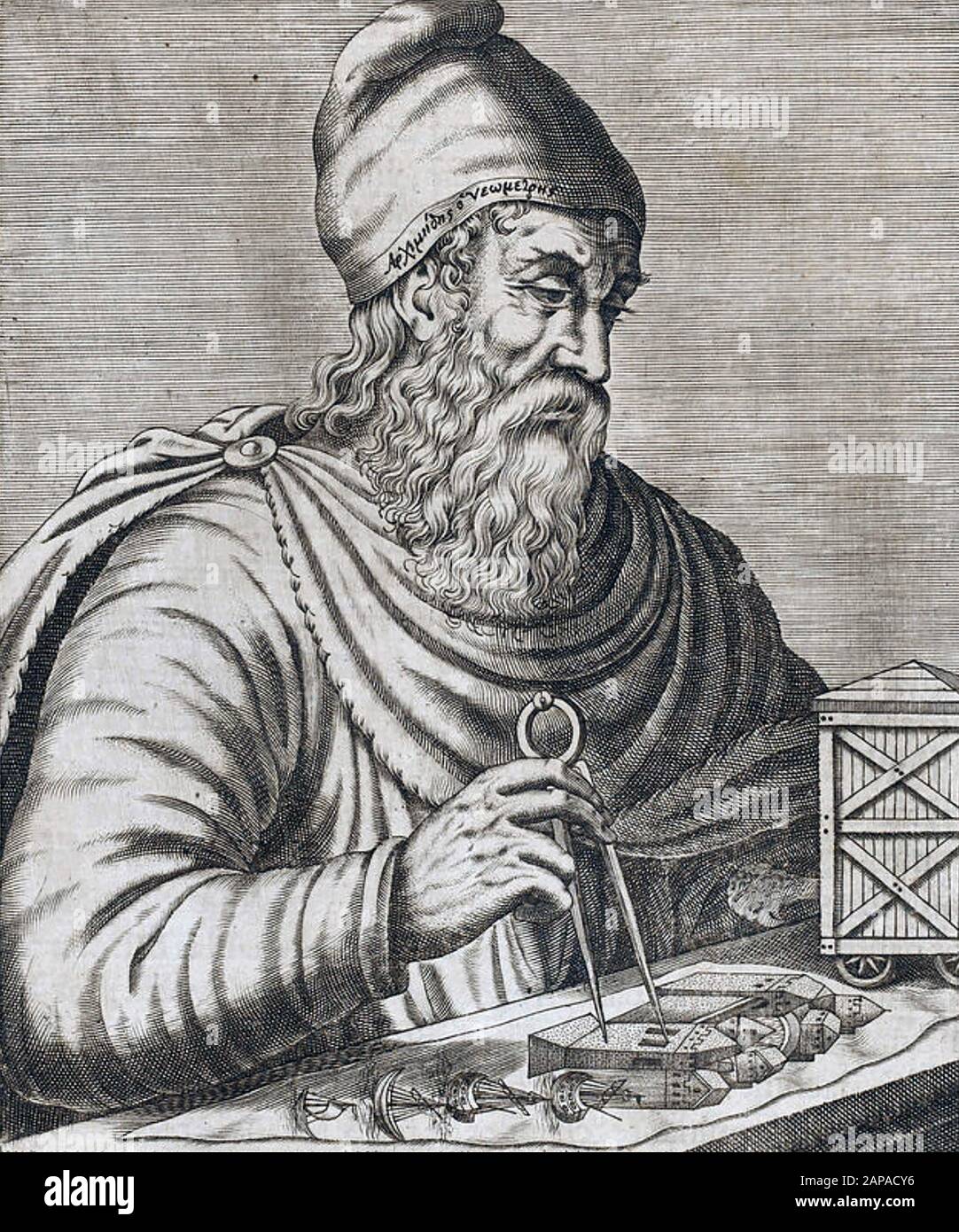Archimedes (c 287- c 212 v. Chr.) der griechische Mathematikhistoriker, Erfinder, Astronom Stockfoto