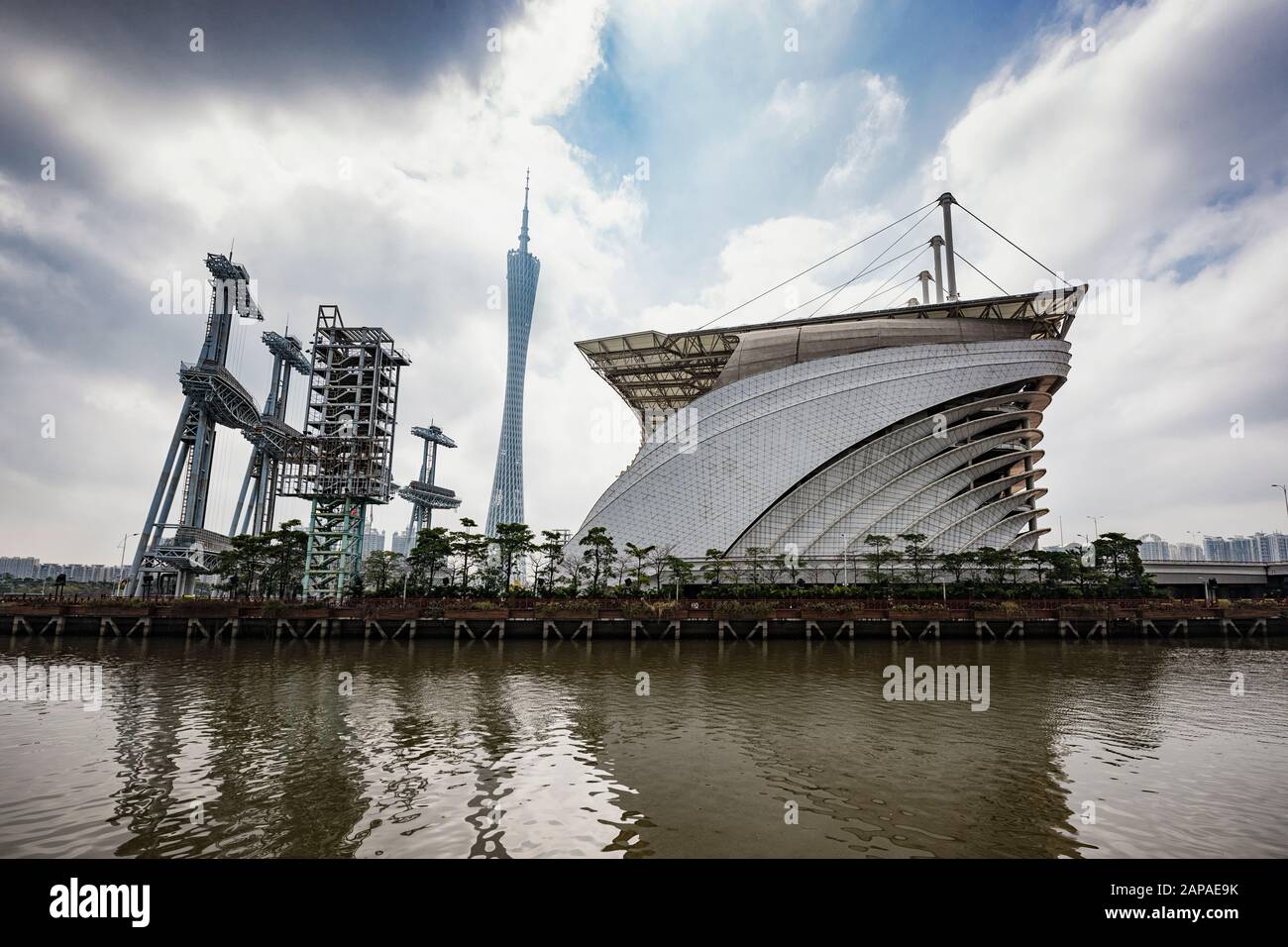 Moderne Gebäude des Finanzviertels in Guangzhou, China Stockfoto