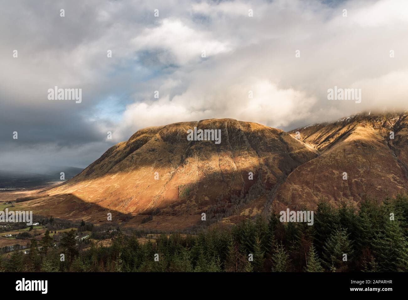 West Highlands Way - Wandern in Schottland, Winter Stockfoto