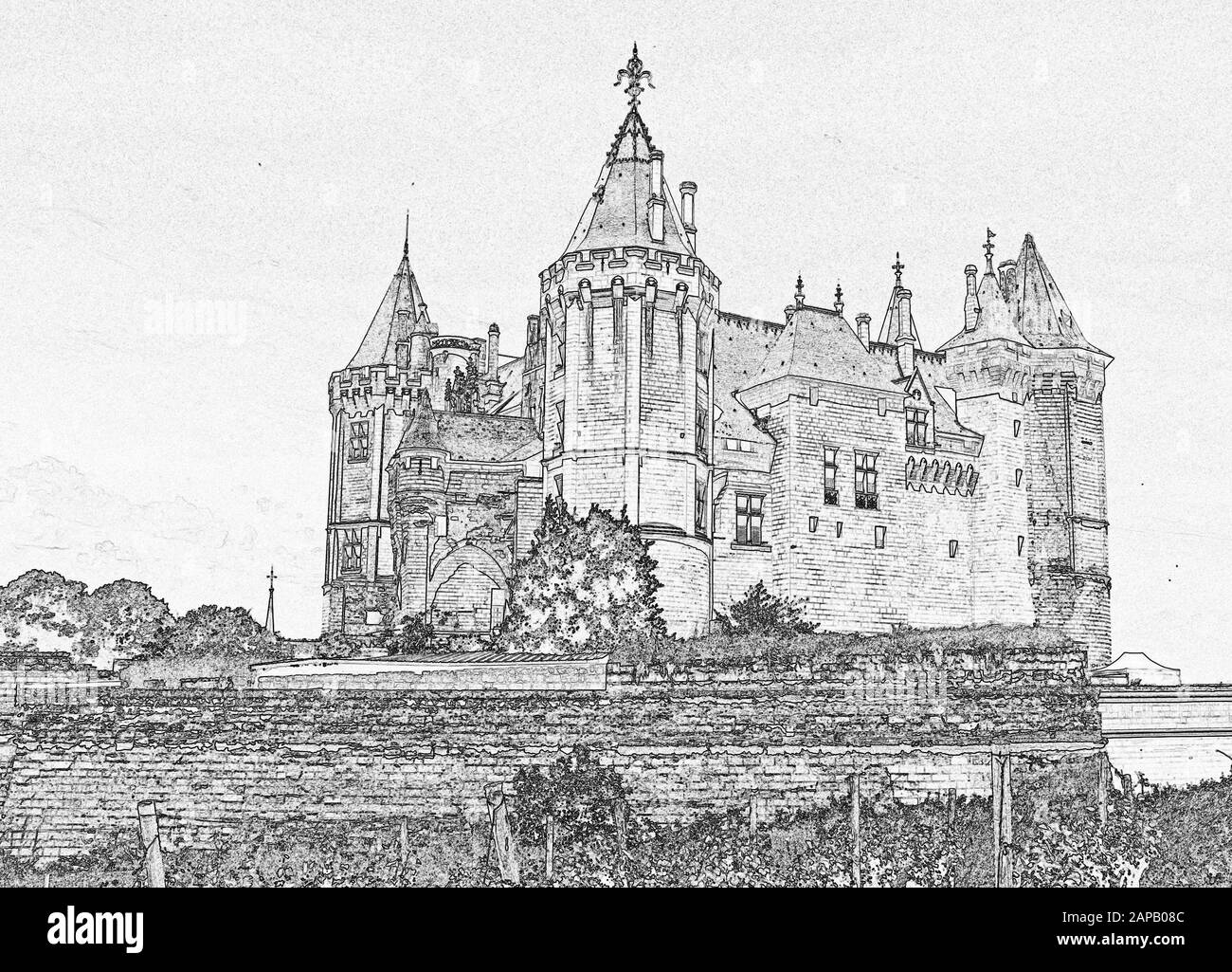 Schloss Saumur, Maine-et-Loiré, Region Pays de Loiré, Frankreich Stockfoto