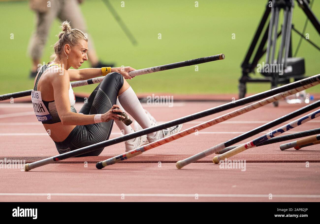 Lisa RYZIH (Deutschland) Letzter Stabhochsprung der Frauen, am 29. September 2019 bei den Leichtathletik-Weltmeisterschaften 2019 in Doha/Katar, ab 27. September. - 10.10.2019. â Nutzung weltweit Stockfoto