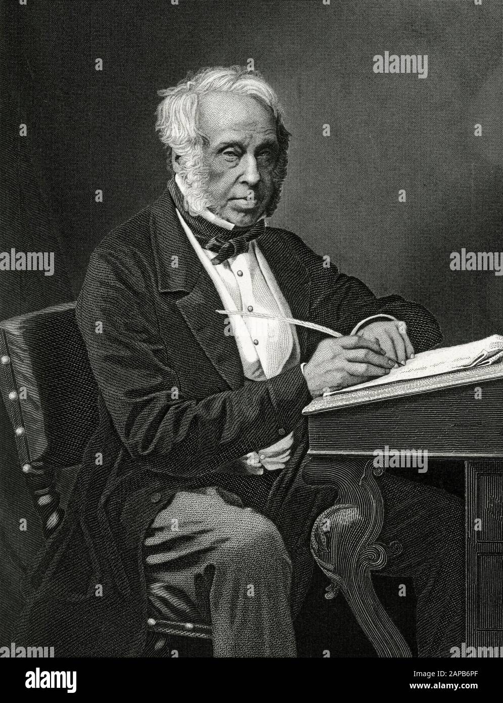 Lord Palmerston, Henry John Temple, 3rd Viscount Palmerston (1784-1865), zweimal britischer Premierminister, Porträtgravur, vor 1865 Stockfoto