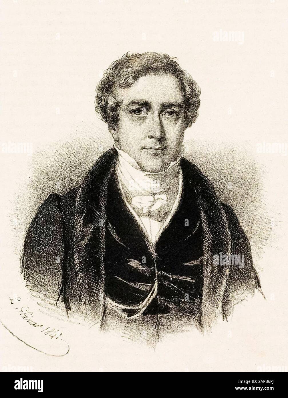 Sir Robert Peel, (1788-1850), 2nd Baronet, Portrait Drawing, 1841 Stockfoto