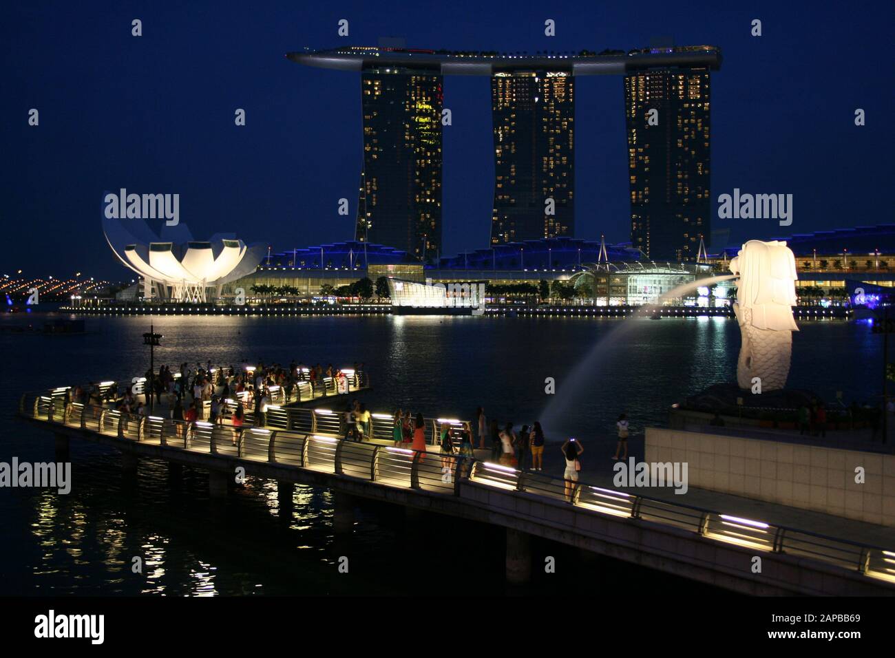 Marina Bay Singapur (Stadt Singapur) Stockfoto