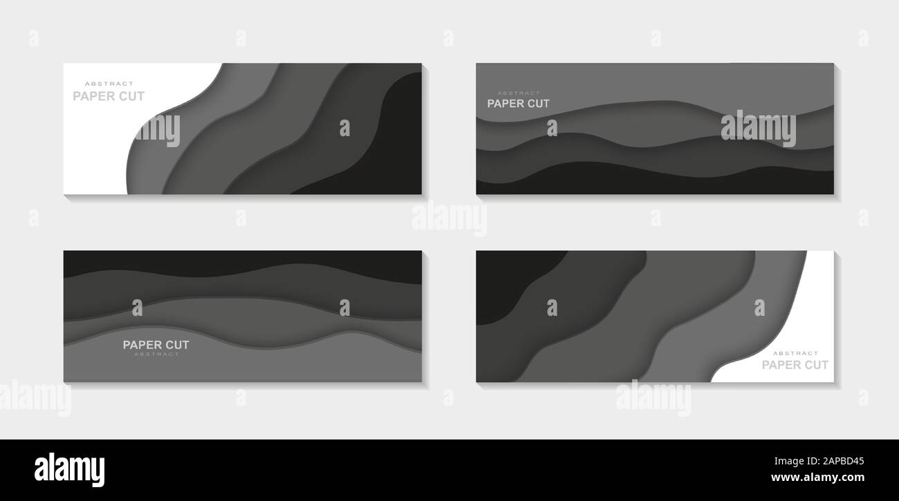 3D-Vektor Papierschnitt, abstrakter horizontaler Hintergrund. Hergestellt mit roten Farbtönen. Für Ihren Flyer, Poster, Broschüre, Geschäftspräsentation und mehr Stock Vektor