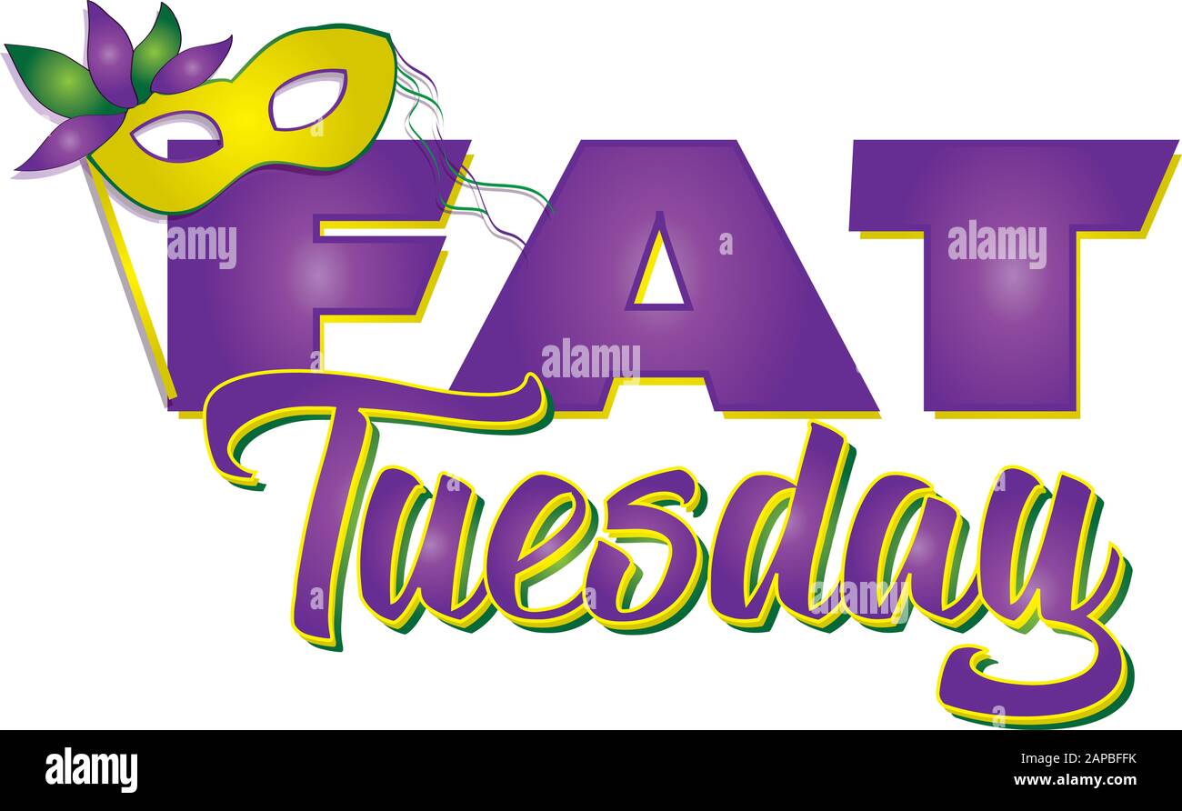 Fat Tuesday Logo Design Stockfoto